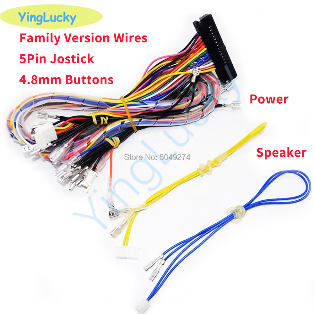 Arcade Game Cabinet - ตู้40-Pin สายรัด Pandora กล่องครอบครัวสำหรับสายเคเบิลสำหรับ5pin Sanwa จอยสติ๊กและปุ่มแบบดันเกมอาเขตคอนโซล