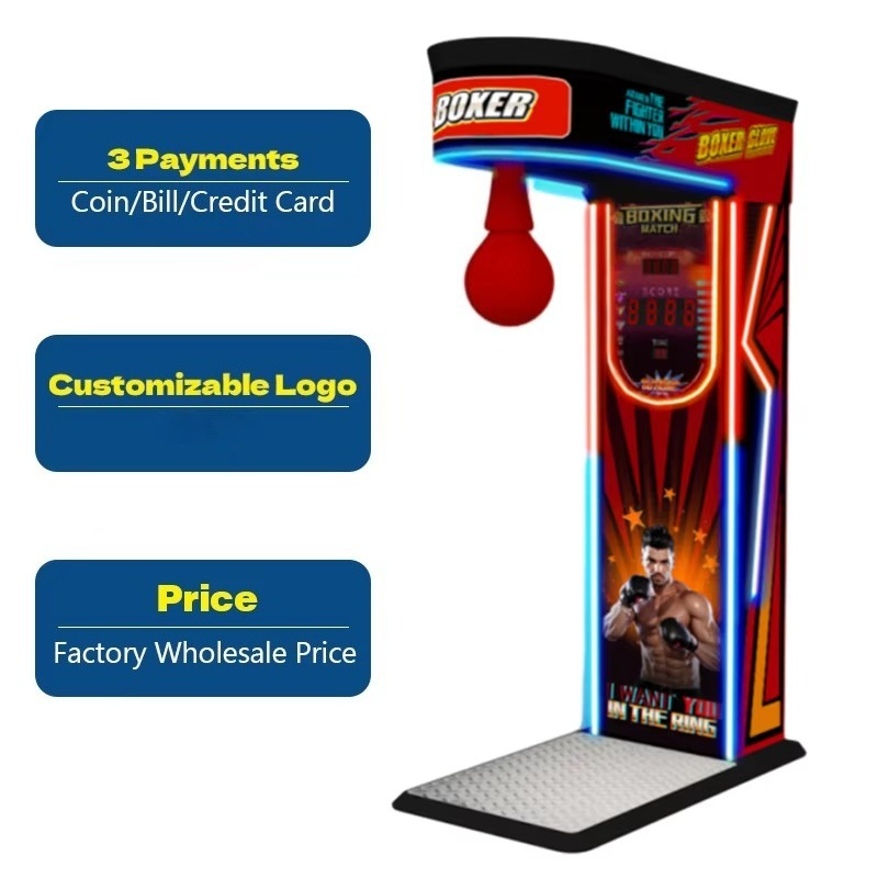 Boxing Machine Arcade - เครื่องเกมส์ชกมวยหยอดเหรียญแบบตั้งพื้น รุ่น Big One Punch Bag