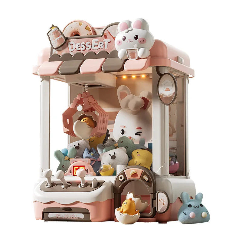 Claw Crane Machine - ตู้คีบตุ๊กตาหยอดเหรียญสำหรับเด็ก เครื่องเล่นเกมมินิ ตู้คีบของเล่นพร้อมเสียงเพลง ของขวัญคริสต์มาสสำหรับเด็ก ของเล่นเด็กชายและเด็กหญิง
