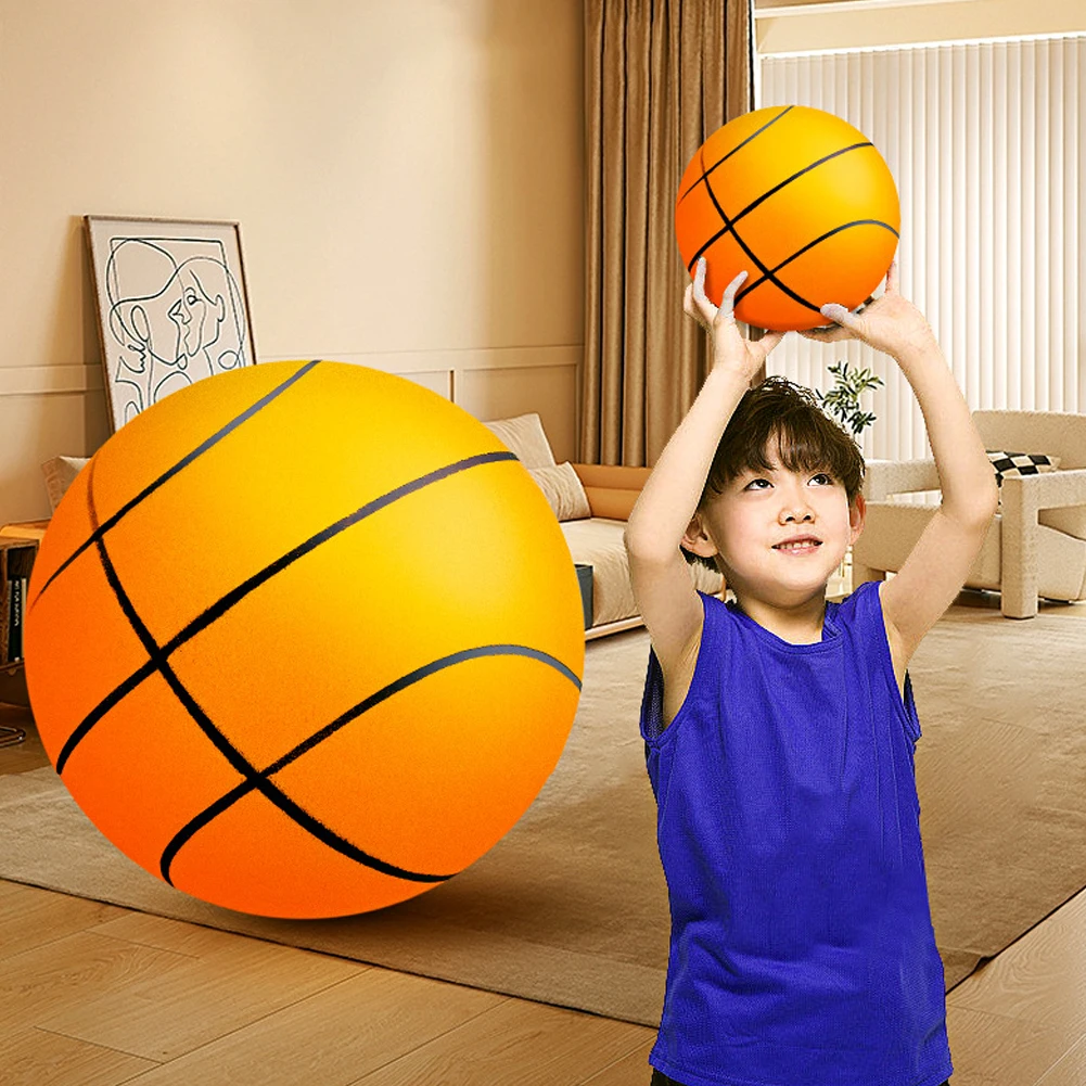 Basketball Arcade Game - ลูกบาสเก็ตบอลเงียบ ขนาด 18/21/24 ซม. สำหรับเล่นในร่ม บีบได้