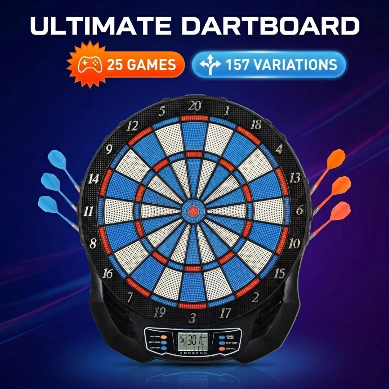 กระดานปาลูกดอกอิเล็กทรอนิกส์ D - Electronic Dartboard Cabinet บทวิจารณ์และราคา